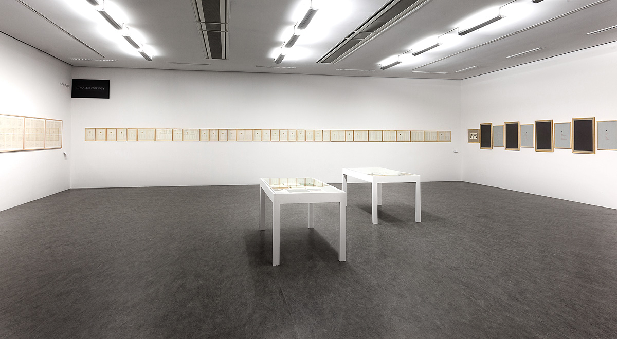 Installation view, 'Sensations Of Reality And Conceptual Practices 1965-1980'