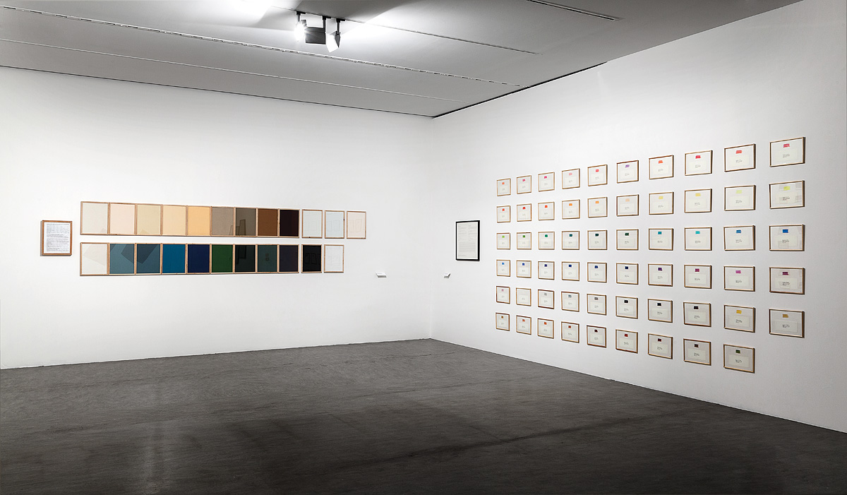 Installation view, 'Sensations Of Reality And Conceptual Practices 1965-1980'