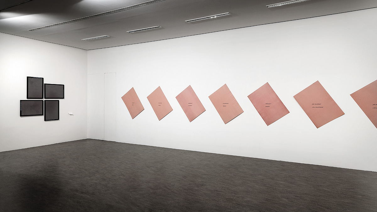 Installation view, 'Sensations Of Reality And Conceptual Practices 1965-1980'